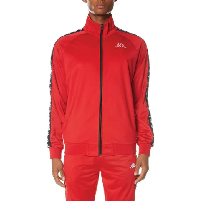 222 Banda Anniston Track Jacket 8211 Red Black Red Black Men Kappa Tracksuits