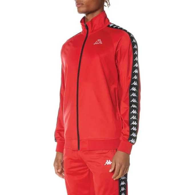 222 Banda Anniston Track Jacket 8211 Red Black Red Black Men Kappa Tracksuits