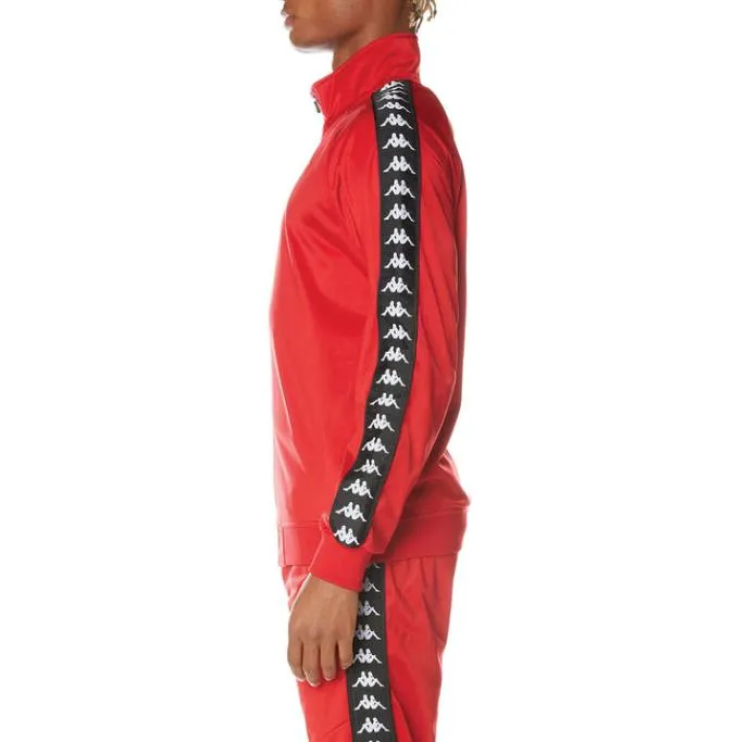 222 Banda Anniston Track Jacket 8211 Red Black Red Black Men Kappa Tracksuits
