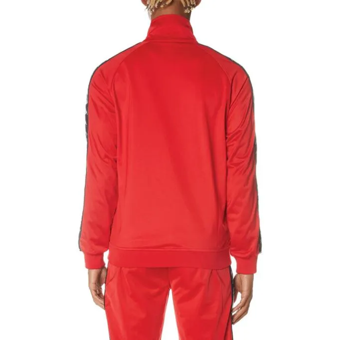 222 Banda Anniston Track Jacket 8211 Red Black Red Black Men Kappa Tracksuits