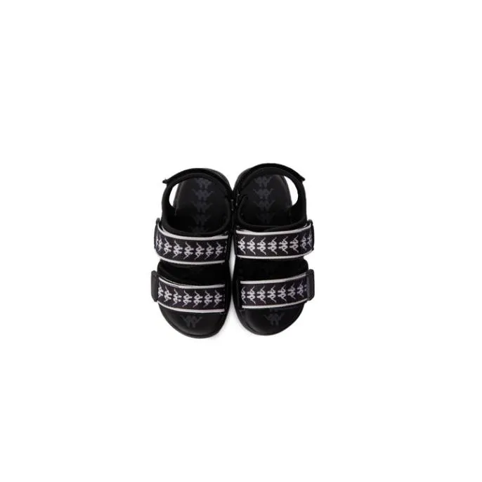 222 Banda Aster 7 Kids Sandals 8211 Black White KidsFootwear Kappa Sandals