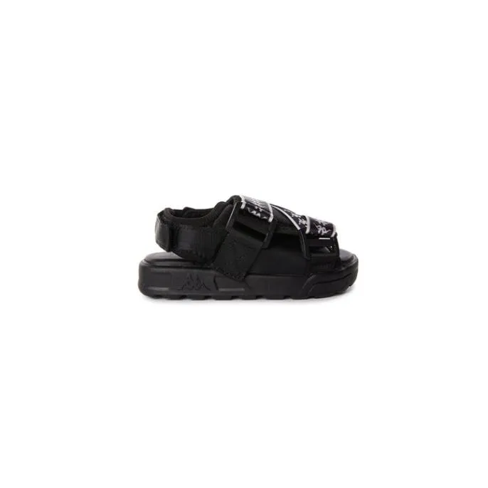 222 Banda Mitel 2 Kids Sandals 8211 Black White KidsFootwear Kappa Sandals