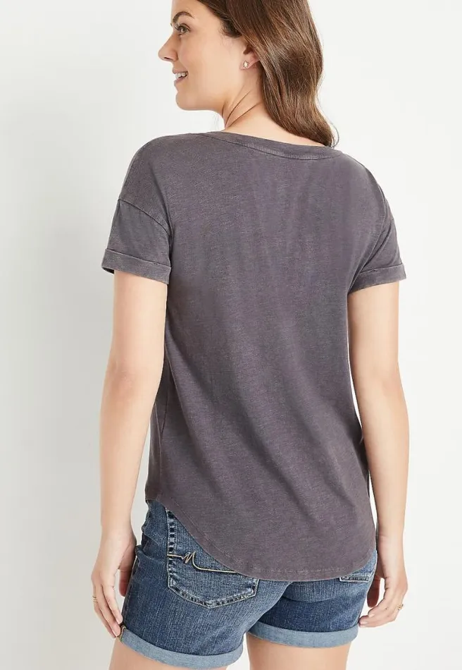 247 Gray Drop Shoulder Tee Women Maurices Tops