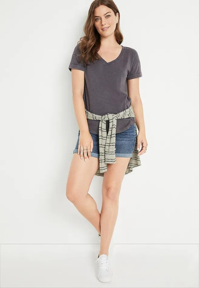 247 Gray Drop Shoulder Tee Women Maurices Tops