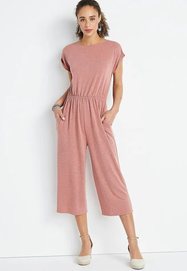 247 Pink French Terry Reversable Jumpsuit Women Maurices Dresses and Jumpsuits