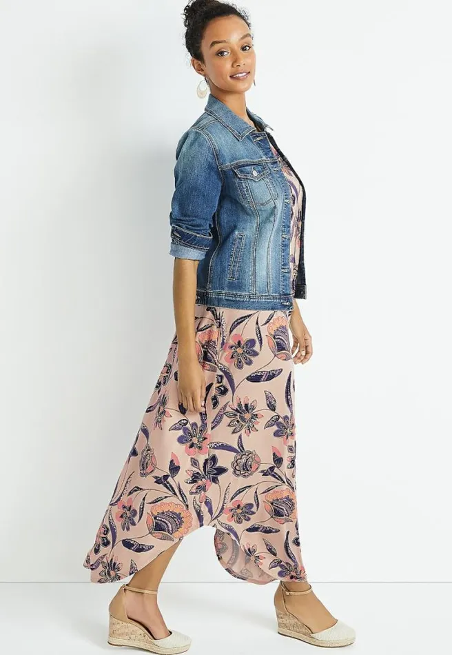 247 Tan Floral Halter Neck Maxi Dress Women Maurices Dresses and Jumpsuits