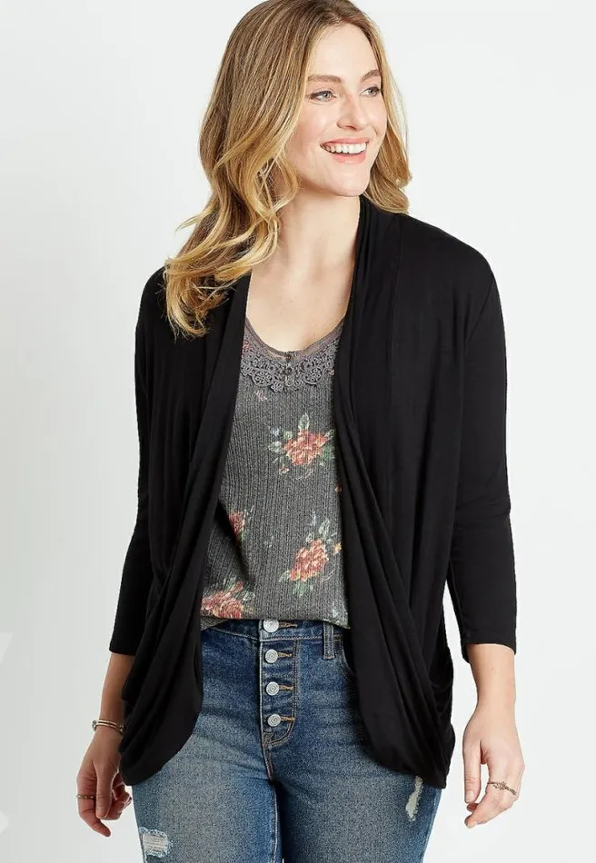34 Sleeve Slouchy Pocket Cardigan Women Maurices Tops
