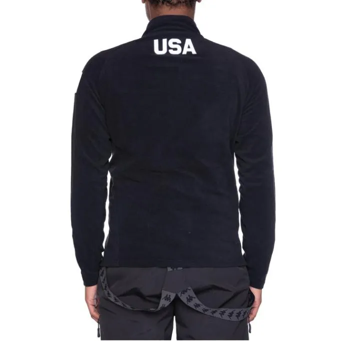 6Cento 687B US Fleece Jacket 8211 Black Black MenWomen Kappa Jackets