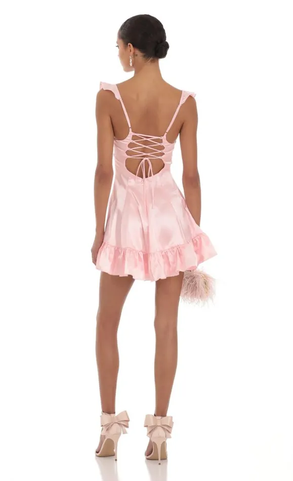 ALine Dress Pink Women LUCY IN THE SKY Mini Dresses ALine Dress Pink Women LUCY IN THE SKY Mini Dresses
