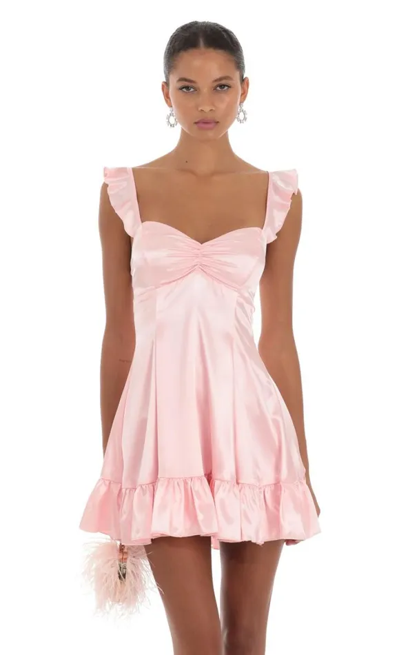 ALine Dress Pink Women LUCY IN THE SKY Mini Dresses ALine Dress Pink Women LUCY IN THE SKY Mini Dresses