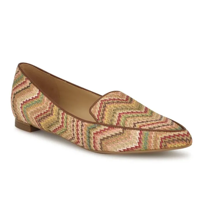 Abay Smoking Flats Multi Raffia Women Nine West Flats Abay Smoking Flats Multi Raffia Women Nine West Flats
