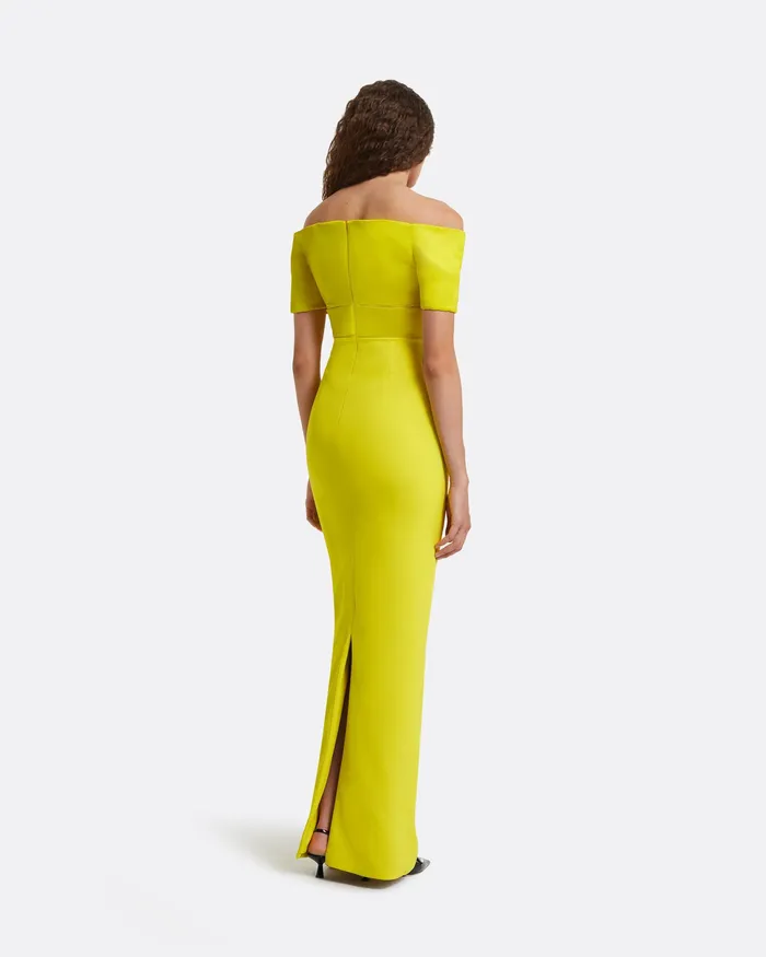 Abike Chartreuse Long Dress Chartreuse Women Dresses Safiyaa