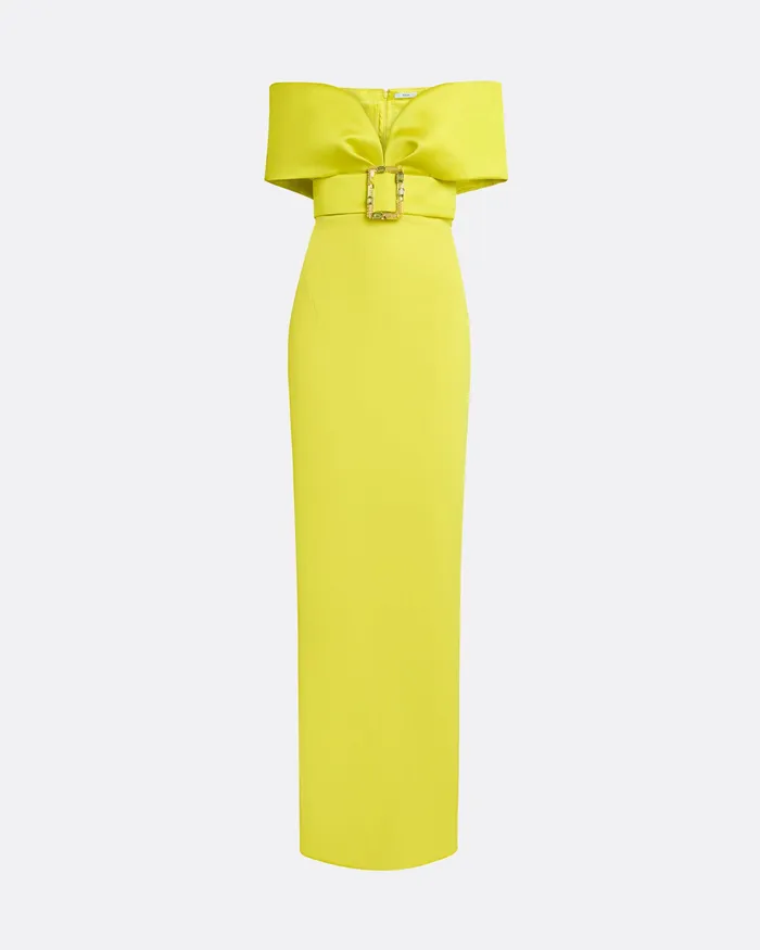 Abike Chartreuse Long Dress Chartreuse Women Dresses Safiyaa