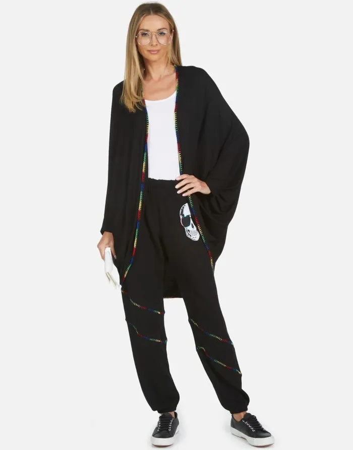 Abra Cool Skull Black Women Lauren Moshi Long Sweatpants