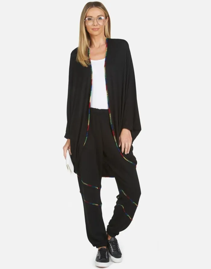 Abra Cool Skull Black Women Lauren Moshi Long Sweatpants