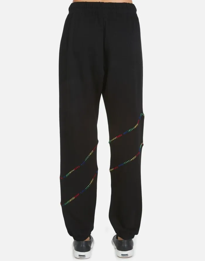 Abra Cool Skull Black Women Lauren Moshi Long Sweatpants