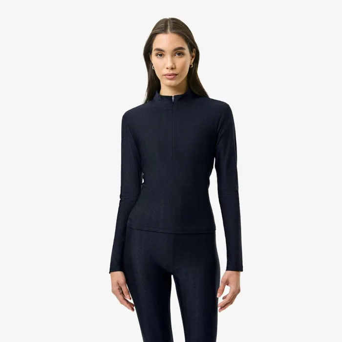Activewear Women Lacoste Women039s Lacoste X Bandier Monogram Print HalfZip Black 031