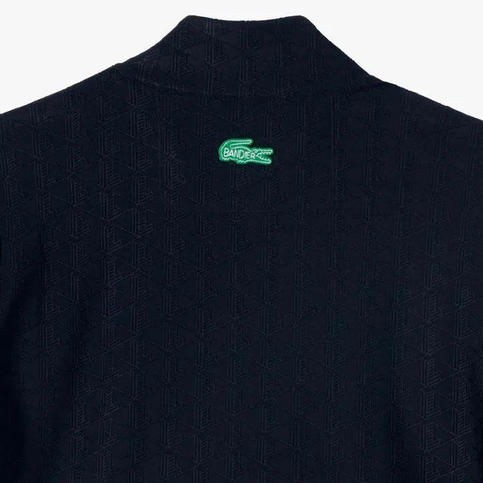 Activewear Women Lacoste Women039s Lacoste X Bandier Monogram Print HalfZip Black 031