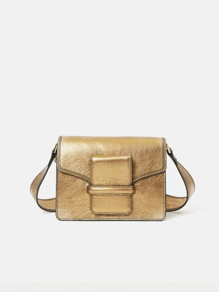 Ada Leather Crossbody Bag Gold Women Jigsaw Leather