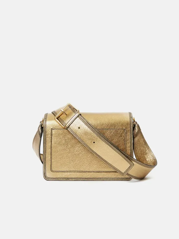 Ada Leather Crossbody Bag Gold Women Jigsaw Leather