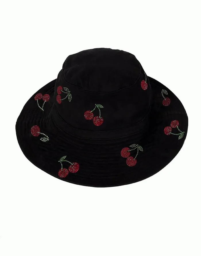 Adina X Crystal Cherries Black Women Lauren Moshi Hats