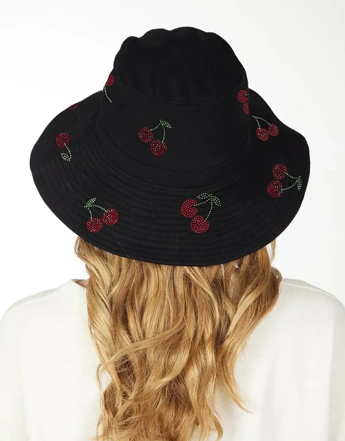 Adina X Crystal Cherries Black Women Lauren Moshi Hats