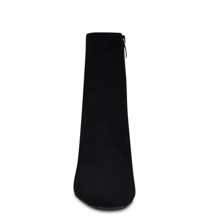 Ailet 92159 Square Toe Booties Black Suede Women Nine West Boots and Booties Ailet 92159 Square Toe Booties Black Suede Women Nine West Boots and Booties
