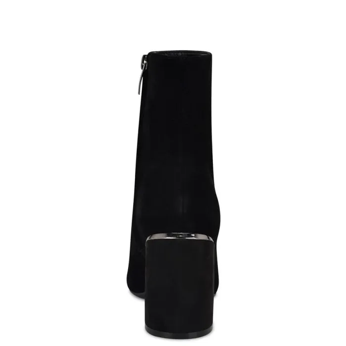 Ailet 92159 Square Toe Booties Black Suede Women Nine West Boots and Booties Ailet 92159 Square Toe Booties Black Suede Women Nine West Boots and Booties