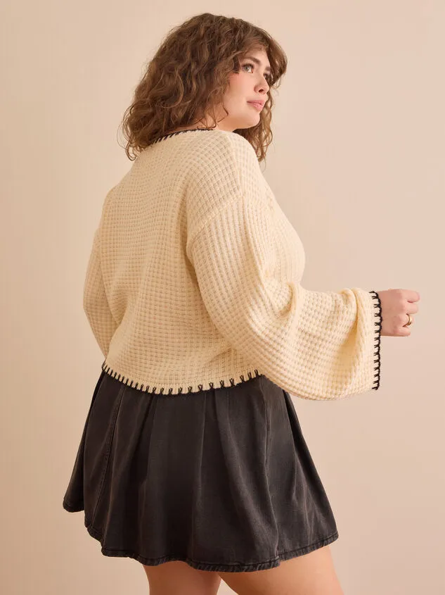 Ainsley Cropped Sweater Ivoryblack Women Altar039d State Sweaters Cardigans Ainsley Cropped Sweater Ivoryblack Women Altar039d State Sweaters Cardigans