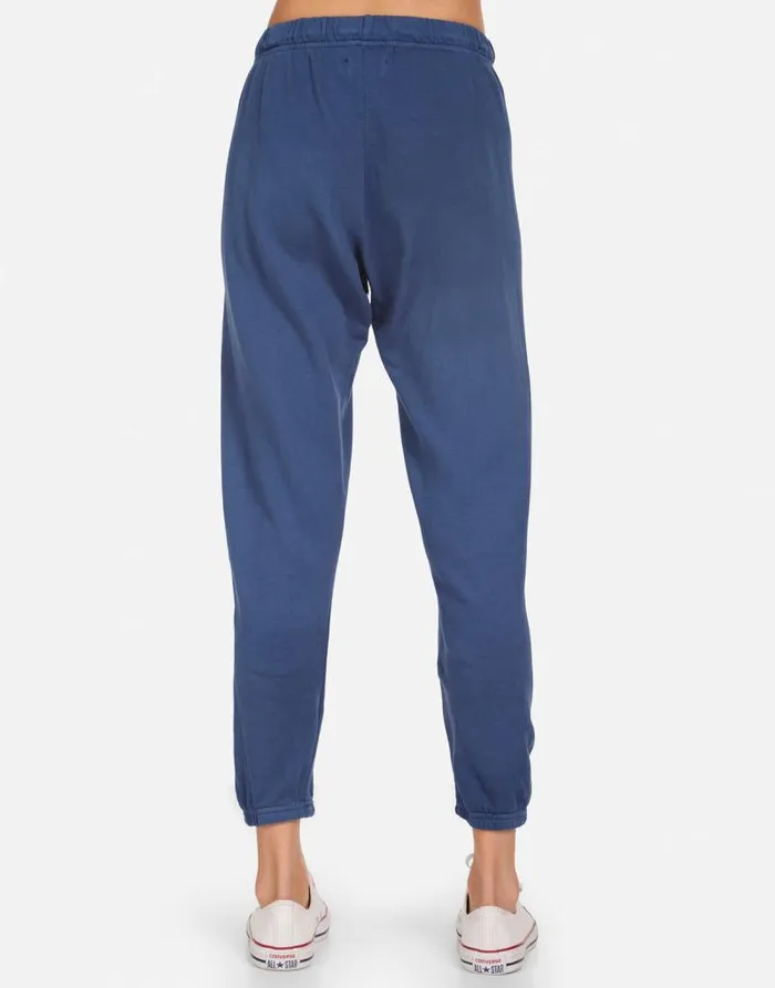 Alana Crystal Butterfly Denim Navy Women Lauren Moshi Crop Sweatpants