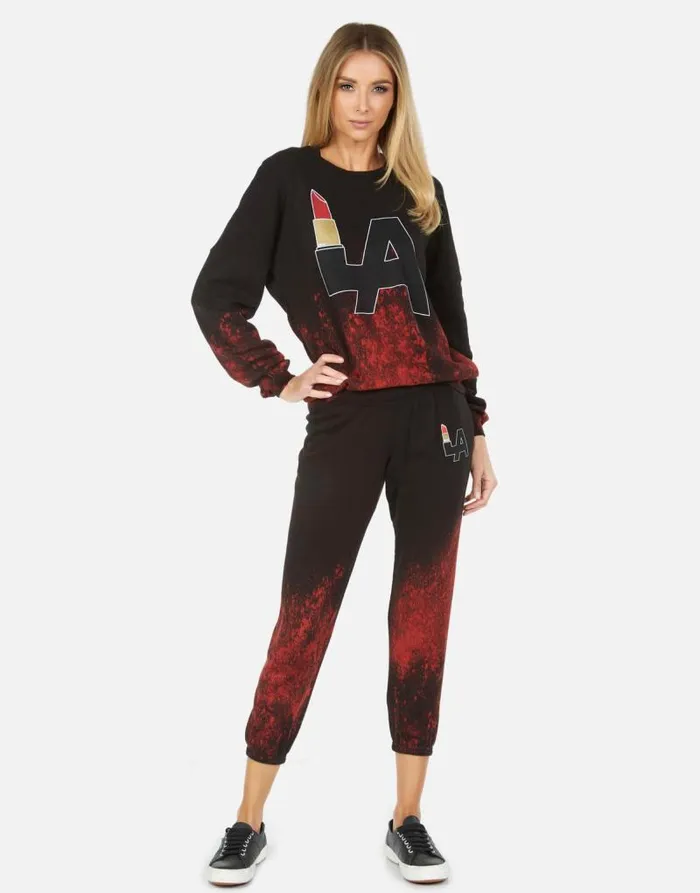 Alana LA Lipstick Lipstick Wash Women Lauren Moshi Crop Sweatpants