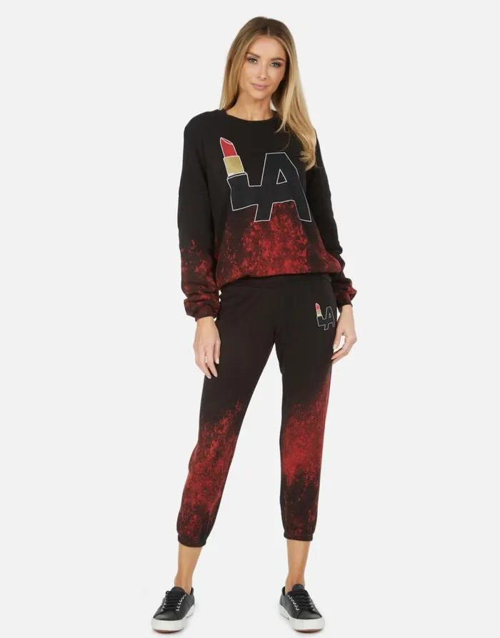 Alana LA Lipstick Lipstick Wash Women Lauren Moshi Crop Sweatpants