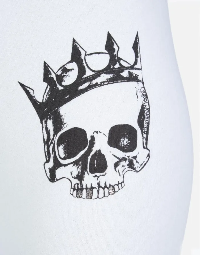 Alana Royal Skull White Women Lauren Moshi Crop Sweatpants