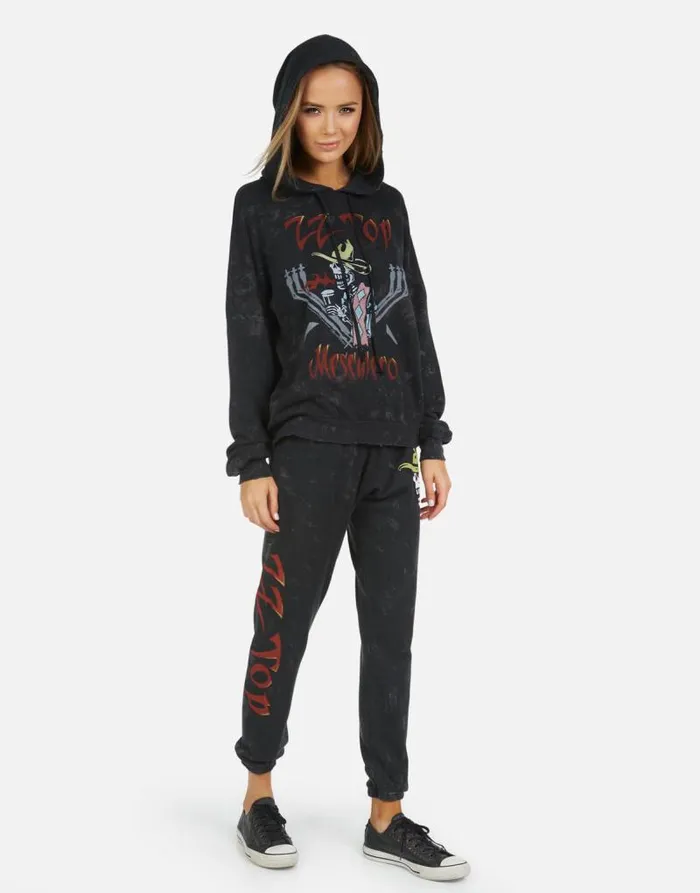 Alana ZZ Top Onyx Women Lauren Moshi Crop Sweatpants
