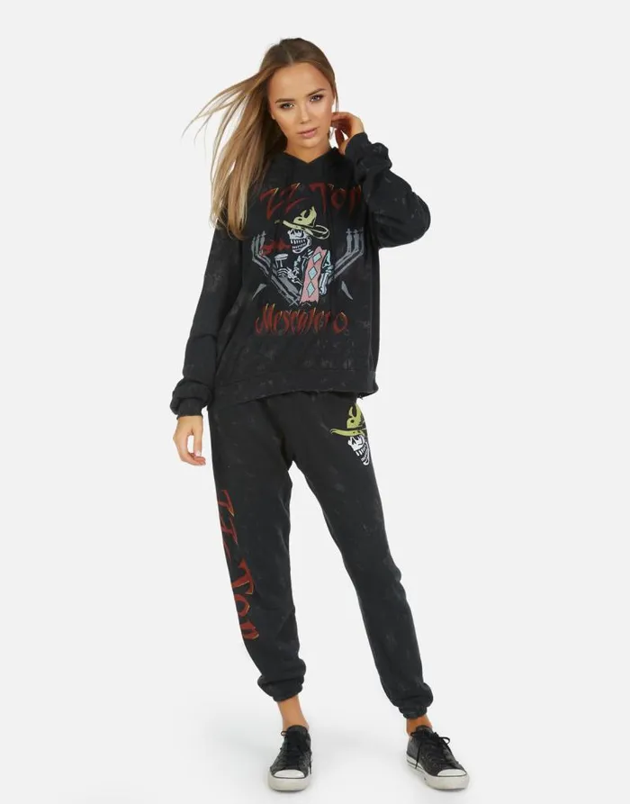 Alana ZZ Top Onyx Women Lauren Moshi Crop Sweatpants