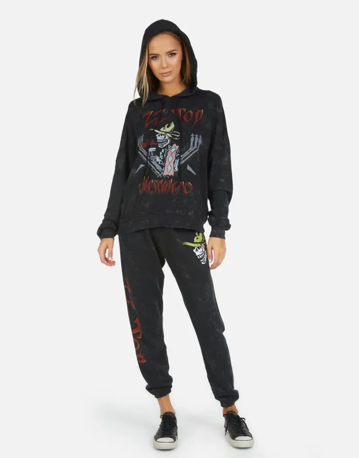 Alana ZZ Top Onyx Women Lauren Moshi Crop Sweatpants