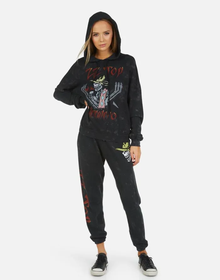 Alana ZZ Top Onyx Women Lauren Moshi Crop Sweatpants