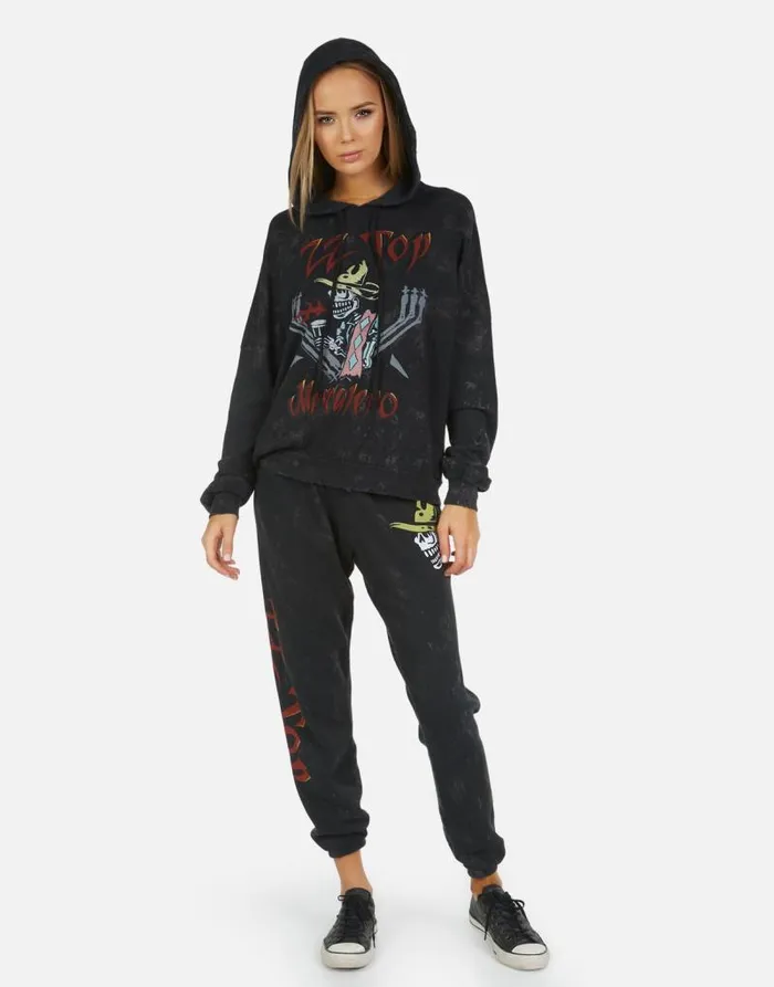 Alana ZZ Top Onyx Women Lauren Moshi Crop Sweatpants