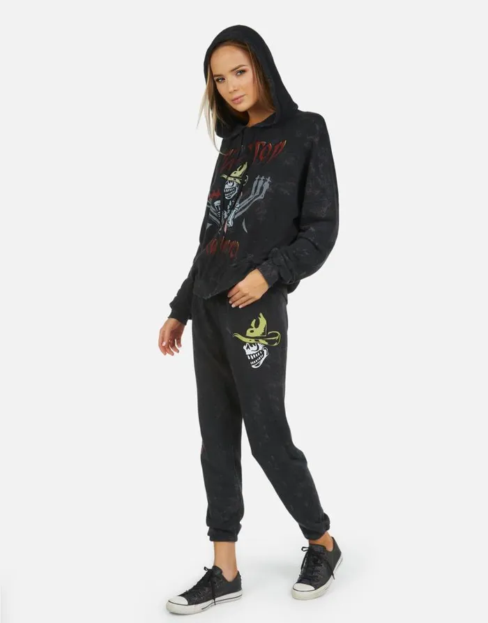 Alana ZZ Top Onyx Women Lauren Moshi Crop Sweatpants