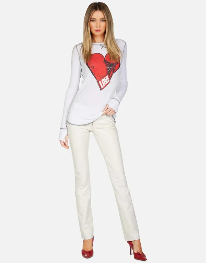 Alexis Love Boxing White Women Lauren Moshi Long Sleeve