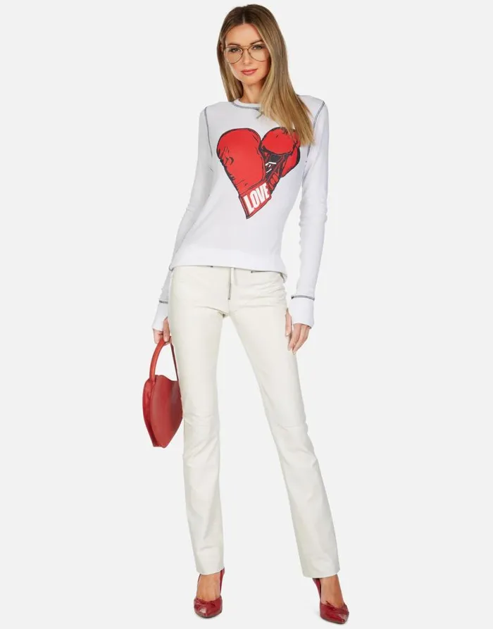 Alexis Love Boxing White Women Lauren Moshi Long Sleeve