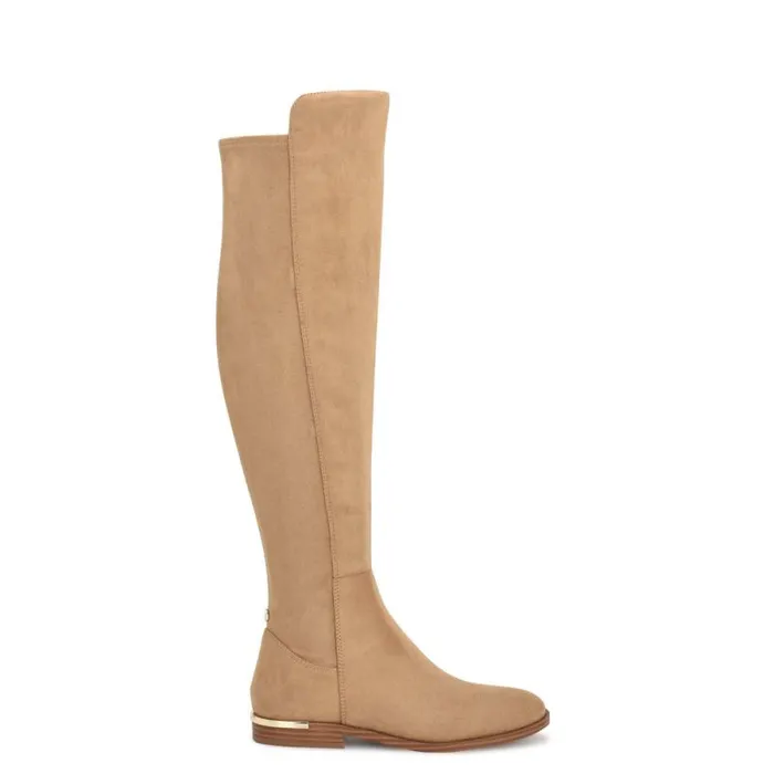 Allair Over The Knee Boots Tan Suede Women Nine West Boots and Booties