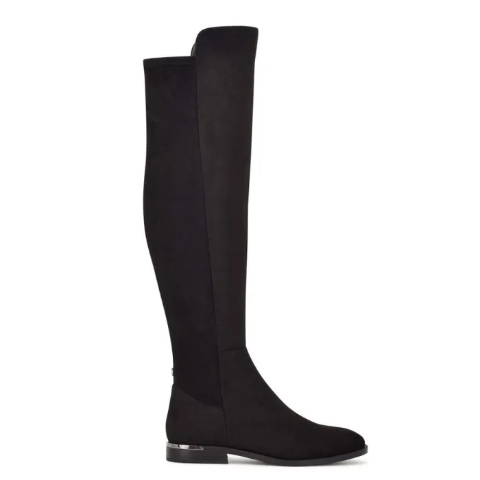 Allair Wide Calf Over The Knee Boots Black Women Nine West Boots and Booties