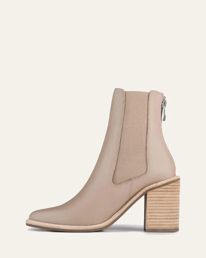 ANKLE BOOTS Luxe high ankle boots taupe leather jomercer Women ANKLE BOOTS Luxe high ankle boots taupe leather jomercer Women