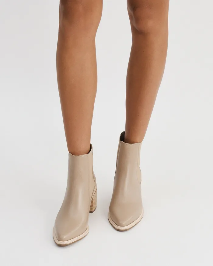 ANKLE BOOTS Luxe high ankle boots taupe leather jomercer Women ANKLE BOOTS Luxe high ankle boots taupe leather jomercer Women