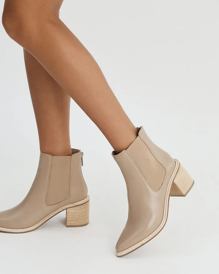ANKLE BOOTS Luxe high ankle boots taupe leather jomercer Women ANKLE BOOTS Luxe high ankle boots taupe leather jomercer Women