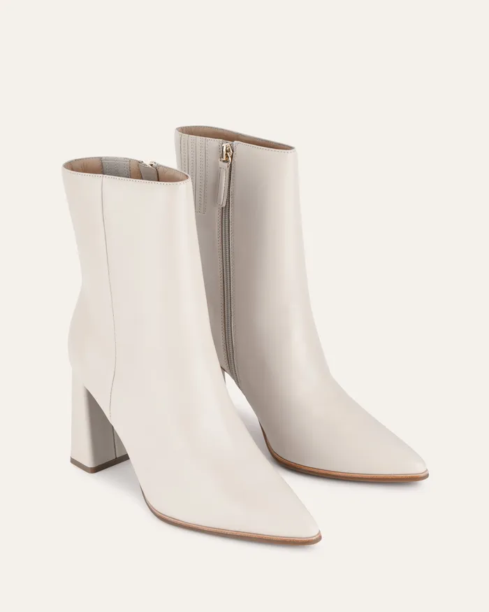 ANKLE BOOTS Tatiana high ankle boots off white leather jomercer Women