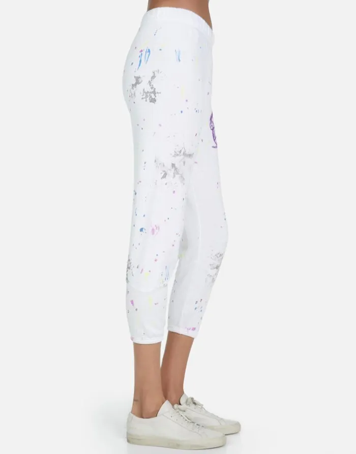 Annabelle Peace Teddy Punk Stain Women Lauren Moshi Crop Sweatpants
