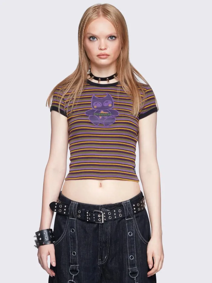 Apollo Striped Baby Tee Women Minga London Tops and TShirts