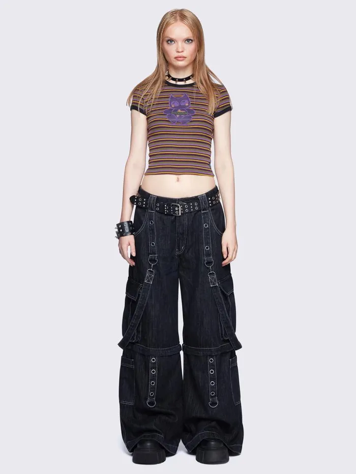 Apollo Striped Baby Tee Women Minga London Tops and TShirts